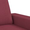 vidaXL Fauteuil Rouge bordeaux 60 cm Tissu