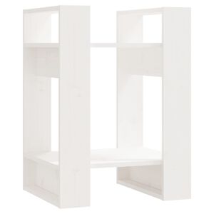 vidaXL Biblioth&egrave;que/S&eacute;parateur de pi&egrave;ce Blanc 41x35x57 cm Pin massif