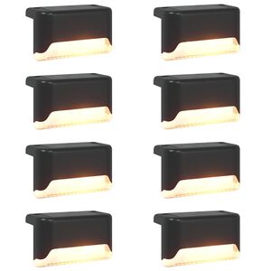vidaXL Lampes solaires ext&eacute;rieures avec pique de sol 8 pcs Blanc chaud