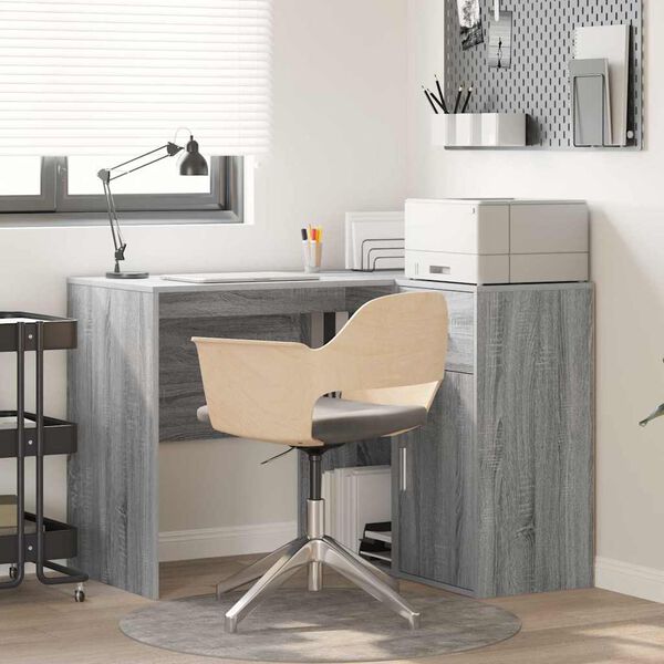 vidaXL Bureau d'angle avec tiroir Gris Sonoma 102 x 88 x 75 cm