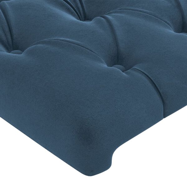 vidaXL T&ecirc;tes de lit 2 pcs Bleu fonc&eacute; 80x7x78/88 cm Velours