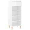vidaXL Armoire &agrave; chaussures Blanc brillant 40x36x105cm Bois ing&eacute;nierie