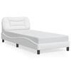 vidaXL Cadre de lit sans matelas Hvar blanc 80x200 cm similicuir