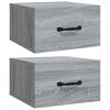 vidaXL Tables de chevet murales 2 pcs Sonoma gris 35x35x20 cm