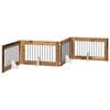 vidaXL Porte de chien pliable avec supports 4 pcs Bois ancien 401 cm