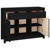 vidaXL Buffet Noir 100x35x74,5 cm Bois massif de pin