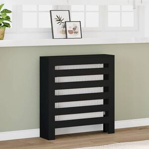 vidaXL Cache-radiateur noir 78x20x82 cm bois d'ing&eacute;nierie