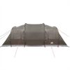 vidaXL Tente de camping tunnel 4 personnes marron imperm&eacute;able