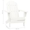 vidaXL Chaise de jardin Adirondack avec pouf et table Sapin Blanc