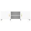 vidaXL Meuble TV blanc 150x30x50 cm bois d'ingénierie