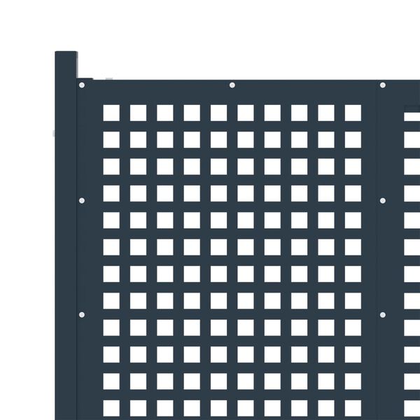 vidaXL Cl&ocirc;ture de jardin en acier 178 x 250 cm Anthracite