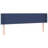 vidaXL T&ecirc;te de lit avec oreilles Bleu 163x16x78/88 cm Tissu
