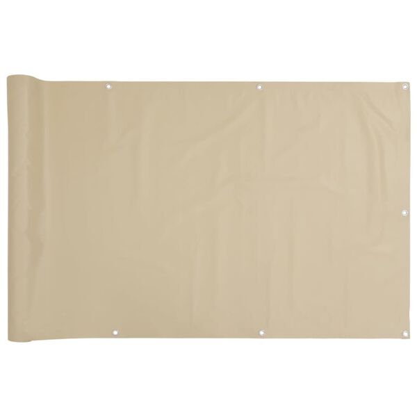 vidaXL Écran de balcon Beige 120x600 cm Tissu Oxford
