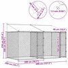 vidaXL Cage pour chien Argent 400 x 200 x 256 cm Acier galvanisé