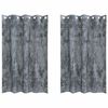 vidaXL Rideaux en velours 2 pc Gris Argent&eacute; 175 x 140 cm Velours