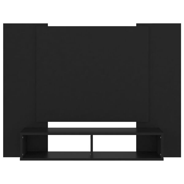 vidaXL Meuble TV mural Noir 120x23,5x90 cm Bois d&rsquo;ing&eacute;nierie