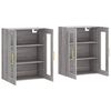 vidaXL Armoires murales 2 pcs sonoma gris bois d'ing&eacute;nierie