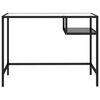 vidaXL Bureau d'ordinateur Noir 100x36x74 cm Verre