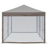vidaXL Tente de r&eacute;ception pliable avec parois Taupe 3x6 m