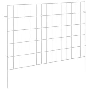 vidaXL Cl&ocirc;ture de jardin avec piquets 12 pc 75 x 50 cm Acier galvanis&eacute;