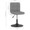 vidaXL Tabouret de bar pivotant Gris clair Velours
