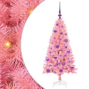 vidaXL Sapin de No&euml;l Rose 120 cm PVC