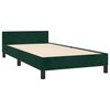vidaXL Cadre de lit sans matelas vert fonc&eacute; 90x200 cm velours