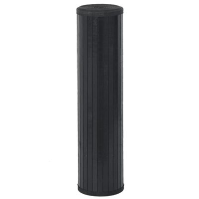 vidaXL Tapis rectangulaire noir 60x400 cm bambou