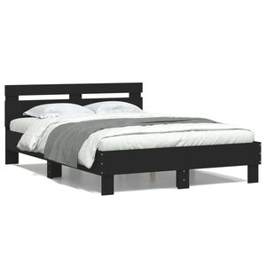 vidaXL Cadre de lit sans matelas noir 120x190 cm