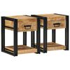 vidaXL Tables de chevet (2 pcs) 40x40x50 cm Bois massif brut de manguier