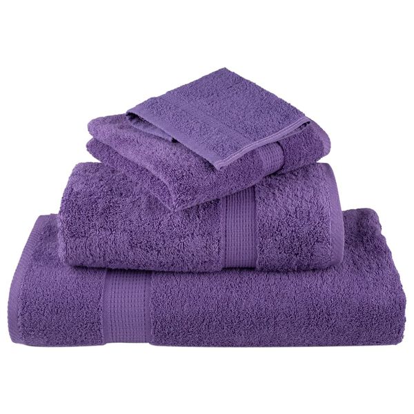 vidaXL Serviettes de sauna de qualit&eacute; sup&eacute;rieure SOLUND 2 pcs violet