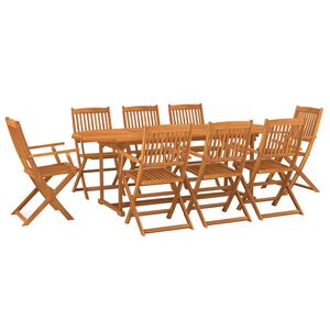 vidaXL Ensemble &agrave; manger de jardin 9 pcs 220x90x75 cm bois d'acacia