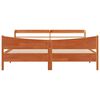 vidaXL Cadre de lit et t&ecirc;te de lit cire marron 180x200 cm bois de pin