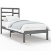vidaXL Cadre de lit sans matelas gris bois massif 90x200 cm