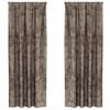 vidaXL Rideaux en velours 2 pc Cappuccino 245 x 140 cm Velours