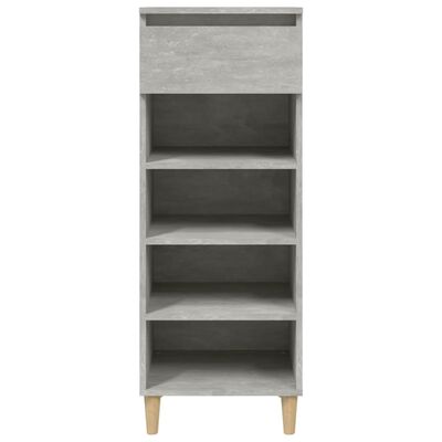 vidaXL Armoire à chaussures Gris béton 40x36x105 cm Bois d'ingénierie