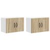 vidaXL Meuble mural LUCCA 2 pc Ch&ecirc;ne Sonoma Bois d'ing&eacute;nierie