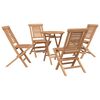 vidaXL Ensemble de jardin 3 pc Marron Teck massif