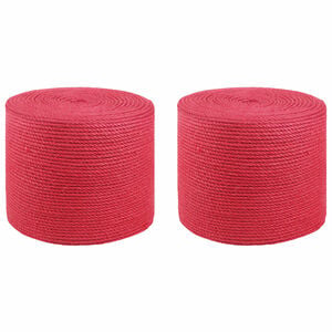 vidaXL 2 pc 2 mm Rouge Jute 100% Tossa