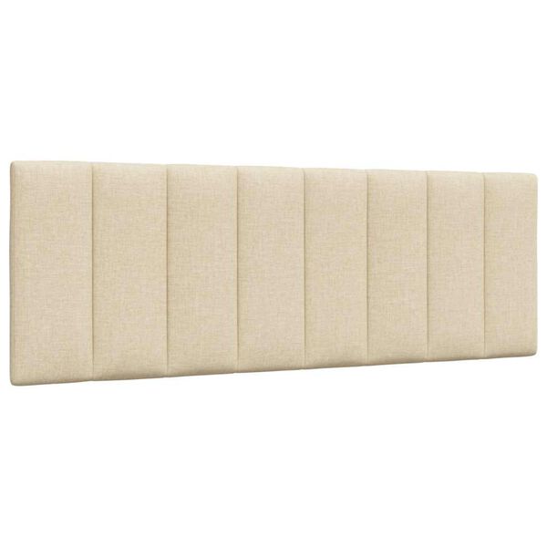 vidaXL Coussin de t&ecirc;te de lit Hanko cr&egrave;me 120 cm tissu