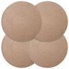 vidaXL Placemets en jute 4 pc Naturel 100 % jute Tossa