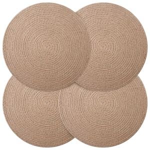 vidaXL Placemets en jute 4 pc Naturel 100 % jute Tossa