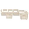 vidaXL Salon de jardin palette 6 pcs Bois d'épicéa imprégné