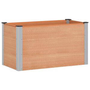 vidaXL Jardini&egrave;re sur&eacute;lev&eacute;e Marron 100 x 50 x 54 cm WPC et Aluminium