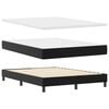 vidaXL Lit &agrave; ressorts avec matelas Noir 140 x 190 cm Simili cuir