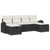 vidaXL Ensemble de canap&eacute; de jardin avec coussin 6 pcs Noir Poly rotin
