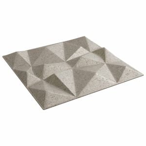 vidaXL Panneaux muraux 12 pc 50 x 50 cm B&eacute;ton Diamant Mousse XPS