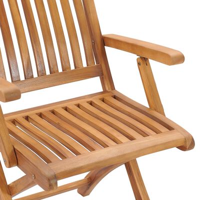 vidaXL Chaises pliables de jardin lot de 6 Bois de teck solide