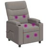 vidaXL Fauteuil de massage inclinable Taupe 75 x 95 x 103 cm Tissu