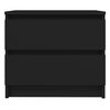 vidaXL Tables de chevet 2 pcs Noir 50x39x43,5 cm Aggloméré